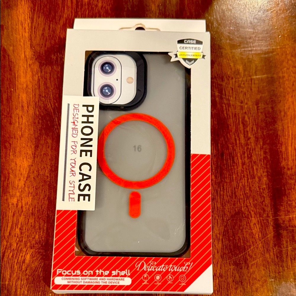 16 Black/Red Smoked MagSafe iPhone Case.